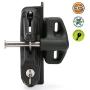National Hardware V6203 LTCH DLUX BLK N346-202 5-7/8'' LokkLatch Deluxe Keyed Automatic Gate Lock Latch in Black