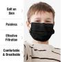 WeCare Kids Face Masks 50 Pack, Black, Individually Wrapped, Disposable, 3 Ply