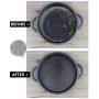 Stainless Steel Cast Iron Skillet Cleaner Chainmail Cleaning Scrubber With Hanging Ring for Cast Iron Pan, Pre-Seasoned Pan, Griddle Pans, BBQ Grills, and More Pot Cookware-Round 7 Inch Diameter