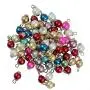 Dovewill 50 Pieces Colourful Charms Dangle Pendant Metal Flower Round Glass Pearl Beads - Silver Dovewill 50 Pieces Colourful Charms Dangle Pendant Metal Flower Round Glass Pearl Beads - Silver