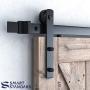 SMARTSTANDARD 7ft Heavy Duty Sturdy Sliding Barn Door Hardware Kit -Smoothly and Quietly -Easy to Install -Includes Step-by-Step Installation Instruction Fit 42'' Wide Door Panel (I Shape Hanger)