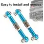 T best RC Steering Linkage Rod, 2Pcs Metal Front Rear Steering Linkage Rods for HPI RS4 Sport 3 1/10 Upgrade Accessories(Blue)