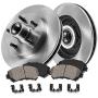 CRK13783 FRONT 308 mm Premium OE 5 Lug [2] Brake Disc Rotors + [4] Ceramic Brake Pads + Clips