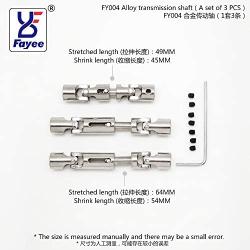 Upgrade Parts Accessories Metal Alloy Drive Shaft Spare Part for Fayee FY004 1/16 6WD RC Car Truck