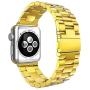 SPINYE Bands Compatible with iWatch 38mm 40mm 42mm 44mm, Solid Stainless Steel Metal Strap Replacement for Apple iWatch Series 6/5 / 4/3 Women Men (Gold, 38mm/40mm)