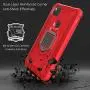 PULEN for Google Pixel 4a Case with Screen Protector[1 Pack],Hybrid Armor Metal Ring Holder Magnetic Car Mount,Full Body Shockproof Sturdy Bumper Protective Cover (Red)
