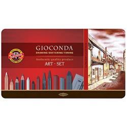 Artist Drawing Set 38 Piece Art Set in Metal Box Gift Set Koh-I-Noor 8891 Gioconda