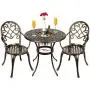 Best Choice Products Cast Aluminum Outdoor Patio Bistro Table Set for Backyard, Garden, Porch, Deck w/Attached Ice Bucket, 2 Chairs - Copper Best Choice Products Cast Aluminum Outdoor Patio Bistro Table Set for Backyard, Garden, Porch, Deck w/Attached Ice Bucket, 2 Chairs - Copper