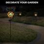LeiDrail Solar Garden Light Outdoor Decorative Stake Owl Wind Spinner Metal Pathway Lights Solar Powered Yard Decor Waterproof Warm White Landscape Lighting for Lawn Patio Walkway