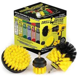 Drill Brush Attachment - Bathroom Surfaces Tub, Shower, Tile and Grout All Purpose Power Scrubber Cleaning Kit –Grout Drill Brush Set – Drill Brushes by Drill Brush Power Scrubber by Useful Products