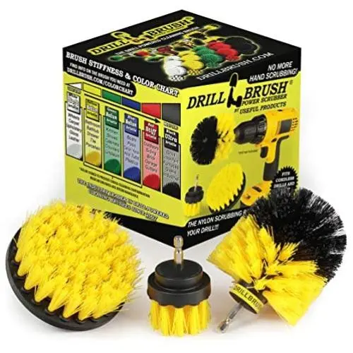 Drill Brush Attachment - Bathroom Surfaces Tub, Shower, Tile and Grout All Purpose Power Scrubber Cleaning Kit –Grout Drill Brush Set – Drill Brushes by Drill Brush Power Scrubber by Useful Products Drill Brush Attachment - Bathroom Surfaces Tub, Shower, Tile and Grout All Purpose Power Scrubber Cleaning Kit –Grout Drill Brush Set – Drill Brushes by Drill Brush Power Scrubber by Useful Products