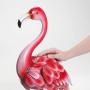 Bits and Pieces - Set of Two (2) 35 ½” Tall Metal Flamingo Garden Statues - Durable Outdoor Sculptures Make Great Home Décor