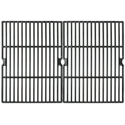 Music City Metals 66162 Gloss Cast Iron Cooking Grid Replacement for Select Grill Chef and Grill Master Gas Grill Models, Set of 2