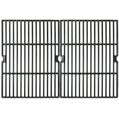 Music City Metals 66162 Gloss Cast Iron Cooking Grid Replacement for Select Grill Chef and Grill Master Gas Grill Models, Set of 2