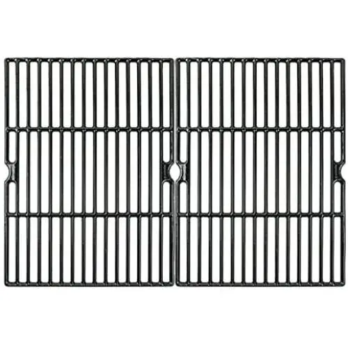 Music City Metals 66162 Gloss Cast Iron Cooking Grid Replacement for Select Grill Chef and Grill Master Gas Grill Models, Set of 2