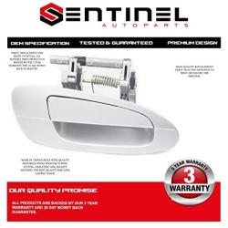 Sentinel Parts Front Right Passenger Side Outside Exterior Door Handle KY1 Light Silver Metallic Compatible Replacement for Nissan Altima 2002-2006