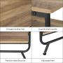 HOMECHO Industrial Coffee Table, 2-Tier Wood and Metal Rustic Cocktail Table with Storage Shelf, for Living Room Office, Easy Assembly, Brown 43 inch