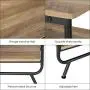 HOMECHO Industrial Coffee Table, 2-Tier Wood and Metal Rustic Cocktail Table with Storage Shelf, for Living Room Office, Easy Assembly, Brown 43 inch HOMECHO Industrial Coffee Table, 2-Tier Wood and Metal Rustic Cocktail Table with Storage Shelf, for Living Room Office, Easy Assembly, Brown 43 inch