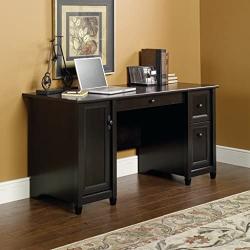 Sauder 408558 Edge Water Computer Desk, Estate Black L: 59.06'' x W: 23.23'' x H: 29.02'',