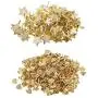 Prettyia 300 Pieces Star Heart Head Split Pin Metal Brads Paper Fasteners for Scrapbook Paper Craft Card Making Kids DIY Craft Gold