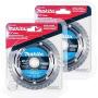 Makita 2 Pack - 4.5” Turbo Diamond Blades For Grinders & Circular Saws - Ultra-Fast Cutting For Concrete, Masonry & Brick - 5/8”, 20mm & 7/8” Arbors