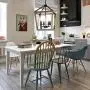 KingSo 4-Light Chandelier Rustic Metal Pendant Light, Adjustable Height Square Pendant Ceiling Hanging Light Fixture with Oil Rubbed Bronze Finish for Bedroom Kitchen Island Livingroom Farmhouse Foyer