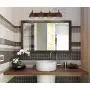 Kira Home Liberty 36'' 4-Light Modern Industrial Vanity/Bathroom Light, Brushed Bronze Finish + Metal Cage Shade