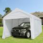 ADVANCE OUTDOOR 20x10 ft Heavy Duty Carport Car Canopy Garage Shelter Boat Party Tent Shed with Removable Sidewalls and Doors, White