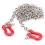 Pasamer 1:10 Scale Metal Alloy Chain & Tow Shackles for RC Crawler SCX-10 D90 Truck Accessory