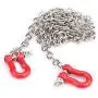 Pasamer 1:10 Scale Metal Alloy Chain & Tow Shackles for RC Crawler SCX-10 D90 Truck Accessory
