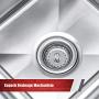DuraSteel SCSN1491NI SCSE15151P 1 Compartment Stainless Steel Utility Preparation Prep NSF Sink, 15''x15'' Inner Tub, Chrome, 27 Pound