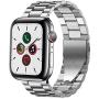 PUGO TOP Compatible with Silver Apple Watch Band 38mm 40mm Series 6/5/4/3/2/1/SE Stainless Steel iWatch iPhone Watch Bracelet Band for Men Women. (38mm/40mm, Silver)