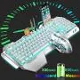 Wireless Keyboard and Mouse,Blue LED Backlit Rechargeable Keyboard Mouse with 3800mAh Battery Metal Panel,Removable Hand Rest Mechanical Feel Keyboard and 7 Color Gaming Mute Mouse for PC Gamers Wireless Keyboard and Mouse,Blue LED Backlit Rechargeable Keyboard Mouse with 3800mAh Battery Metal Panel,Removable Hand Rest Mechanical Feel Keyboard and 7 Color Gaming Mute Mouse for PC Gamers