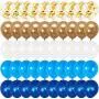 Blue and Gold Balloons Kit - 60 Pack | Gold Confetti Balloons, Navy Balloons and White Balloons | Blue Balloon Arches Kit | Blue Gold Balloons Arch Garland for Graduation Decoration, Birthday Decor Blue and Gold Balloons Kit - 60 Pack | Gold Confetti Balloons, Navy Balloons and White Balloons | Blue Balloon Arches Kit | Blue Gold Balloons Arch Garland for Graduation Decoration, Birthday Decor