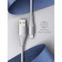 Xcentz iPhone Charger 10ft, MFi Certified Lightning Cable, Braided Nylon High-Speed iPhone Cable with Premium Metal Connector for iPhone 11/X/XS/XR/XS Max/8/7/6/5S/SE, iPad Mini/Air, Silver