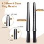 11 Pieces US UK Ring Mandrel Set, Size 1-13 with Half Size Ring Sizer Gauge Ring Mandrel Jewelry Hammer Ring Sizer Adjuster Polishing Cloth Polishing Stick Polished Agate Knife Measuring Tool (Black) 11 Pieces US UK Ring Mandrel Set, Size 1-13 with Half Size Ring Sizer Gauge Ring Mandrel Jewelry Hammer Ring Sizer Adjuster Polishing Cloth Polishing Stick Polished Agate Knife Measuring Tool (Black)