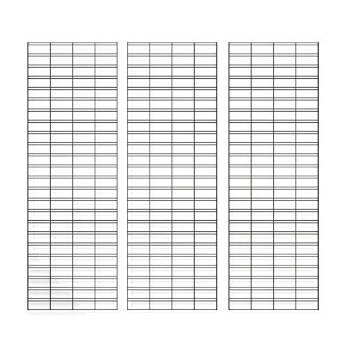 Econoco - Panel Slat Grid Display – Metal Slat Grid for Any Retail Display, 2’ Width x 6’ Height, 3 Grids Per Carton (Black)