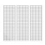 Econoco - Panel Slat Grid Display – Metal Slat Grid for Any Retail Display, 2’ Width x 6’ Height, 3 Grids Per Carton (Black)