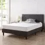 ZINUS Judy Upholstered Platform Bed Frame / Mattress Foundation / Wood Slat Support / No Box Spring Needed / Easy Assembly, King ZINUS Judy Upholstered Platform Bed Frame / Mattress Foundation / Wood Slat Support / No Box Spring Needed / Easy Assembly, King