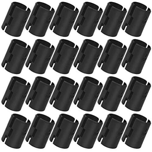 DGZZI Wire Shelf Lock Clips 24Pairs Clips Brackets Split Sleeves Wire Shelf Lock Plastic for 1 Inch Diameter Post Shelving Sleeves
