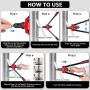 WETOLS 14'' Rivet Nut Tool, Hand Rivet Nut Tool with 7 Metric & Inch Mandrels M6 M8 M10, 1/4-20, 5/16-18, 3/8-16, 70pcs Rivnuts and Blow Carry Case - WE882