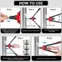 WETOLS 14'' Rivet Nut Tool, Hand Rivet Nut Tool with 7 Metric & Inch Mandrels M6 M8 M10, 1/4-20, 5/16-18, 3/8-16, 70pcs Rivnuts and Blow Carry Case - WE882