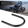 Suuonee Mounting Bracket, Motorcycle Metal Rear Seat Frame Loop Hoop Bracket DIY Accessory, Black (175mm Straight)