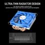 GOLDEN FIELD US001 Heatsink and Fan 36mm Low-Profile CPU Air Cooling Cooler Radiator Ultra Slim for AMD and Intel Sockets