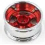 hobbysoul 2pcs RC 1/10 Aluminum Alloy Wheel Rims Hex 12mm Adjustable Offset Red & Silver Color Fit 1:10 RC On Road Drift Touring Car Tires