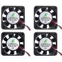 MakerFocus 4pcs 3D Printer Fan 12V, 40mm 12 Volt Fan 0.08A DC Mini Quiet Cooling Fan 40X40X10mm with 28cm Cable for 3D Printer, DVR and Other Small Appliances Series Repair Replacement