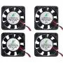 MakerFocus 4pcs 3D Printer Fan 12V, 40mm 12 Volt Fan 0.08A DC Mini Quiet Cooling Fan 40X40X10mm with 28cm Cable for 3D Printer, DVR and Other Small Appliances Series Repair Replacement