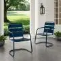 Crosley Furniture CO1030-NV Brighton Retro Metal Chair, Set of 2, Navy Crosley Furniture CO1030-NV Brighton Retro Metal Chair, Set of 2, Navy