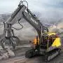 HMANE 3-in-1 RC Excavator Toy, 2.4G Remote Control Construction Truck Full Functional Engineering Excavator Bucket 660° Rotation Rechargeable Battery