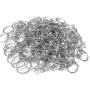 50pcs 1''/25mm Metal Split Key Ring with Chain Key Ring Keychain Ring Parts Open Jump Ring and Connector Accessories for for Keychain and Crafts, Silver